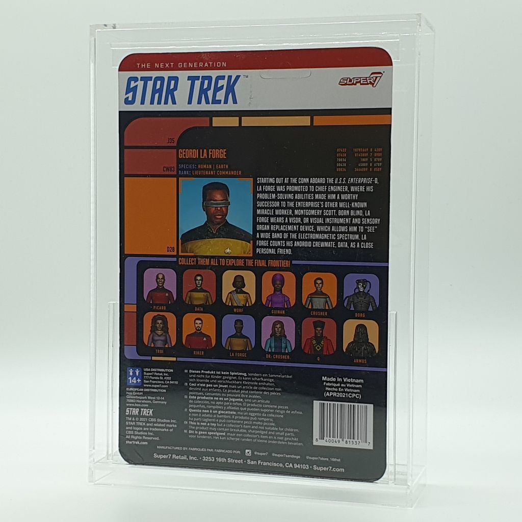 Acryl Case ReAction Super 7 Star Trek hinten